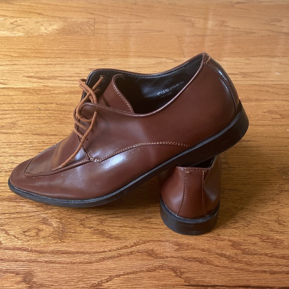 Men's Fabian Couture Monaco Brown Dress Shoes Oxfords Square Toe Lace Up 14M - Picture 15 of 16
